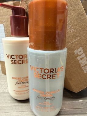 Victoria's Secret LOW-STOCK Spiced Vanilla-hair & body mist & body lotion set